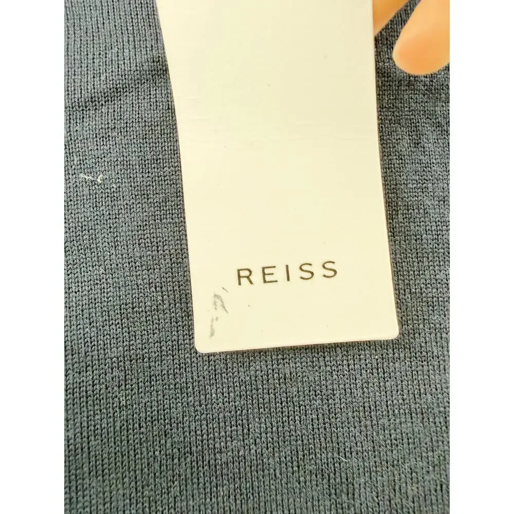 REISS Caine Merino Wool Roll-Neck Jumper Size L Navy Blue Jumper $170